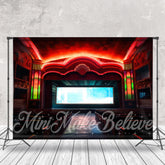 Aperturee - Dim Red Light Grand Theater Stage Photo Backdrop